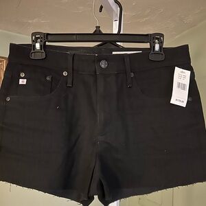 AG Denim Black Women's Denim Shorts - Classic High-Waist Cut